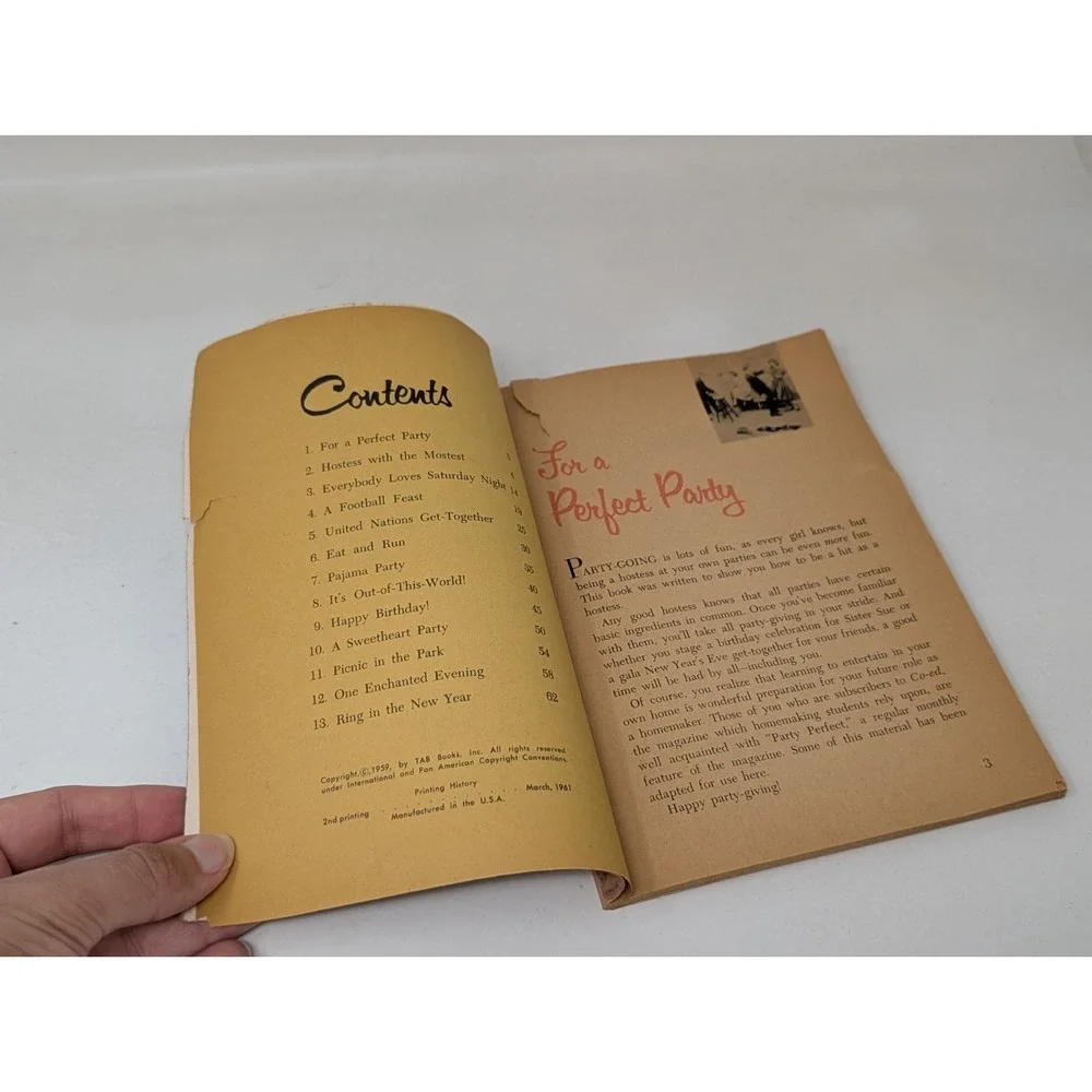 Vintage Party Perfect Hostess Party Planning Book Gay Head Halloween 50s 60s